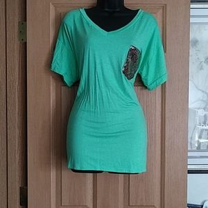 Green with pretty sequin pocket